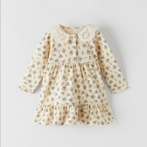 ZARA FLORAL DRESS WITH EMBROIDERED COLLAR 18/24M